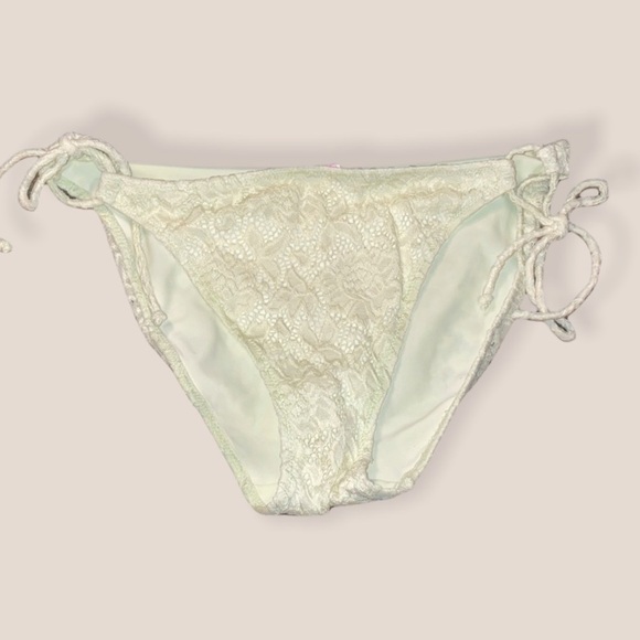 Victoria’s Secret Bikini bottoms Light lime color Size Med Tie Beach - Picture 1 of 6